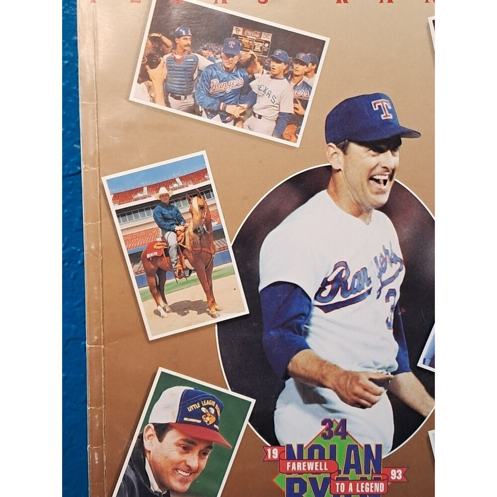 Vintage Nolan Ryan Texas Rangers Official Program and 300 Win Replica Ball Set - Picture 4 of 16